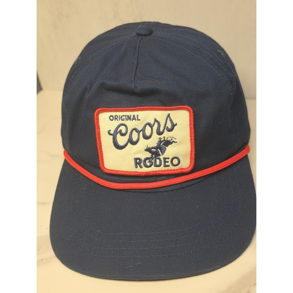 Coors Rodeo Snapback Hat Mens Navy Blue Original H3 Headwear Embroidered Patch